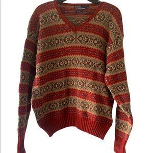 Men’s Vintage Ralph Lauren Polo V-neck Sweater size L